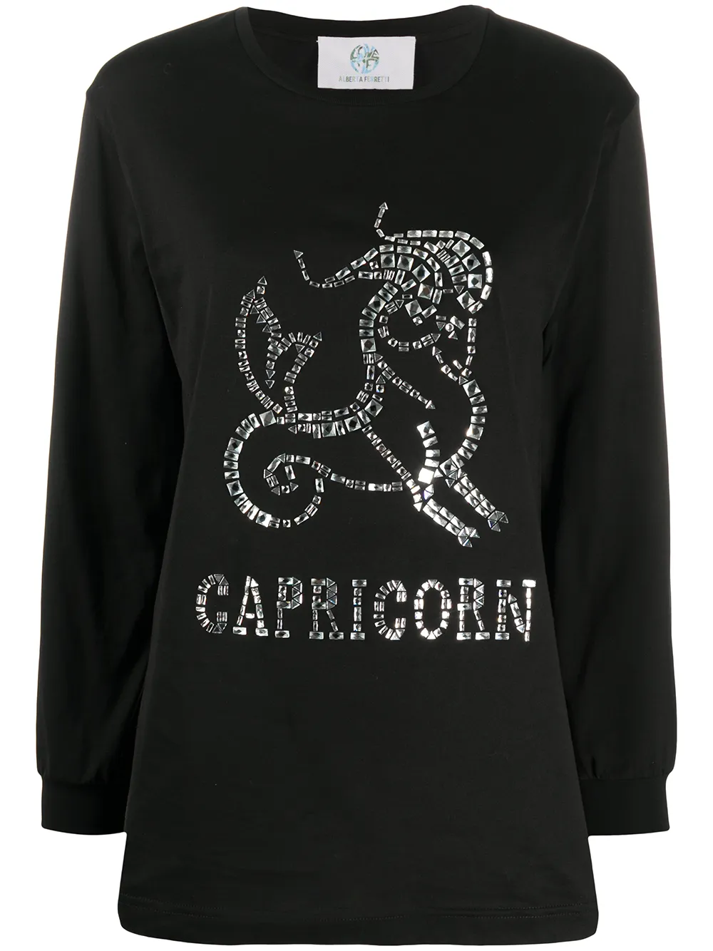 

Джемпер Capricorn с кристаллами Alberta Ferretti, черный