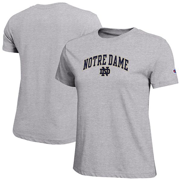 

Футболка женская heather gray notre dame fighting irish arched over logo Champion