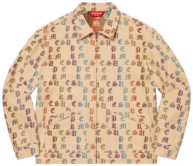 

Куртка Supreme Gradient Jacquard Denim Work Jacket 'Tan', загар