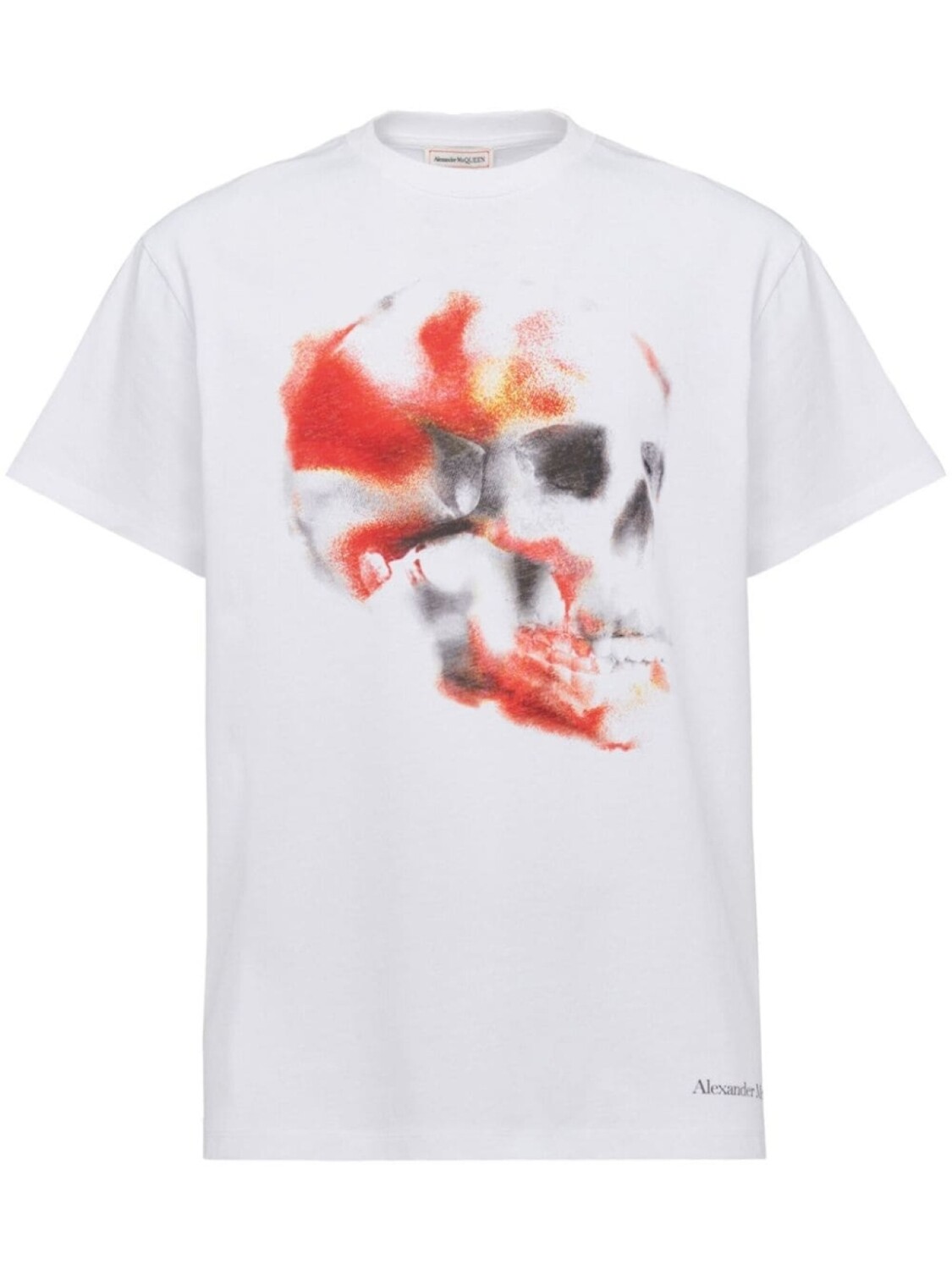 

Alexander McQueen футболка Obscured Skull, белый