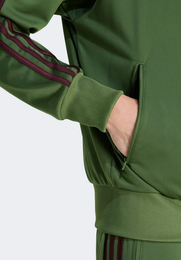 Толстовка firebird tt на молнии Adidas Originals, Focus Olive/Maroon — фото 4