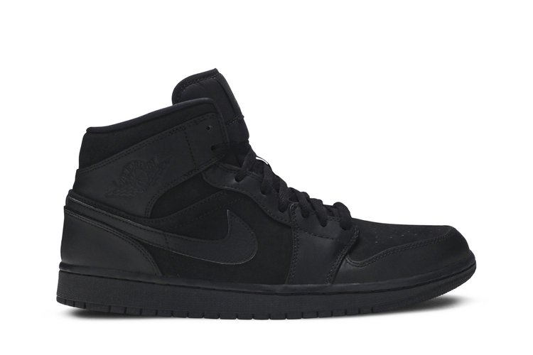 

Кроссовки Air Jordan 1 Mid 'Triple Black', черный