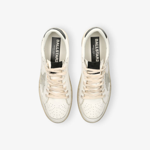 Кроссовки кожаные Golden Goose Ballstar 2, белый / кремовый — фото 2