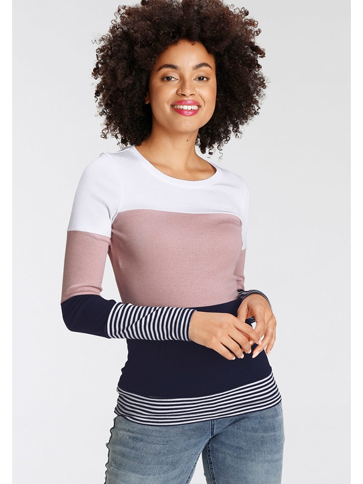 

Kangaroos Футболка с длинными рукавами белого/розового/темно-синего цвета