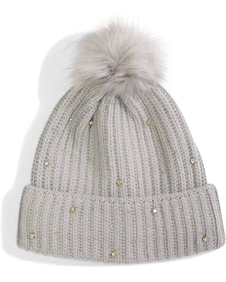 

Шапка Badgley Mischka Jacquard Beanie, цвет Heather Grey
