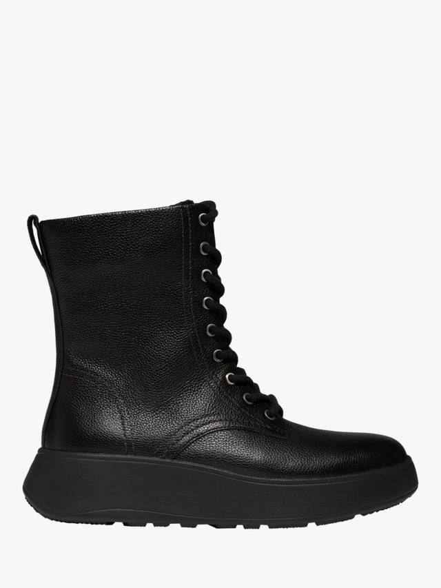 F-Mode Stitch Warm Tumbled Leather ботинки на шнуровке FitFlop, Black