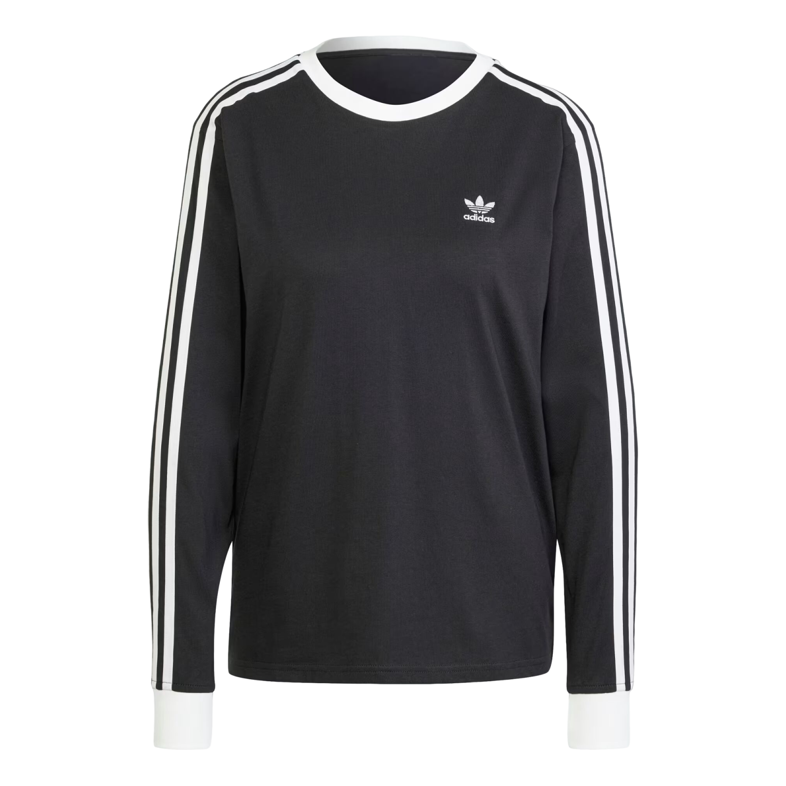 (WMNS) Футболка с длинным рукавом Adidas Adicolor 3-Stripes, азиатский размер, цвет «Черный»