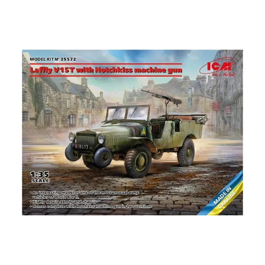 

Автомобиль Laffly V15T с пулеметом Гочкиса, Military Models 1/35 Scale (ICM)