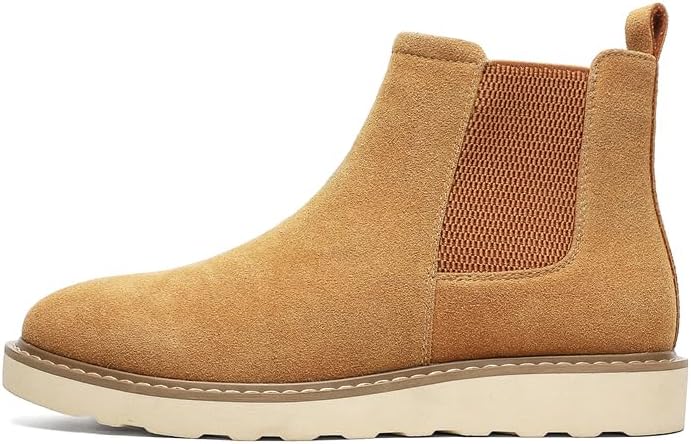 

Замшевые ботинки-конюшки CONSON-KS с эластичными боковыми вставками, загар, противоскользящая подошва, желтый