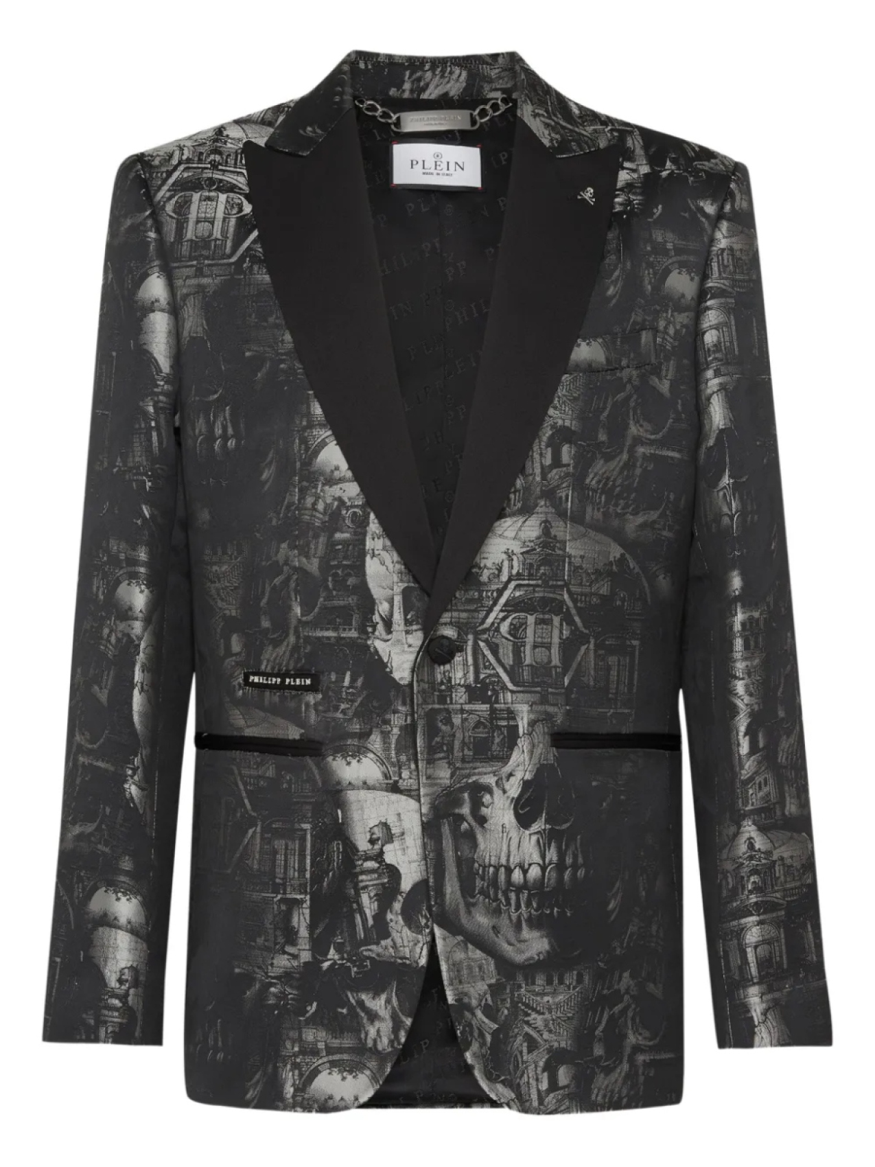 

Philipp Plein пиджак Lord Fit с декором Skull, черный