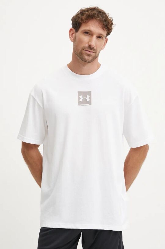 

Хлопковая футболка HW OS BOX Under Armour, белый