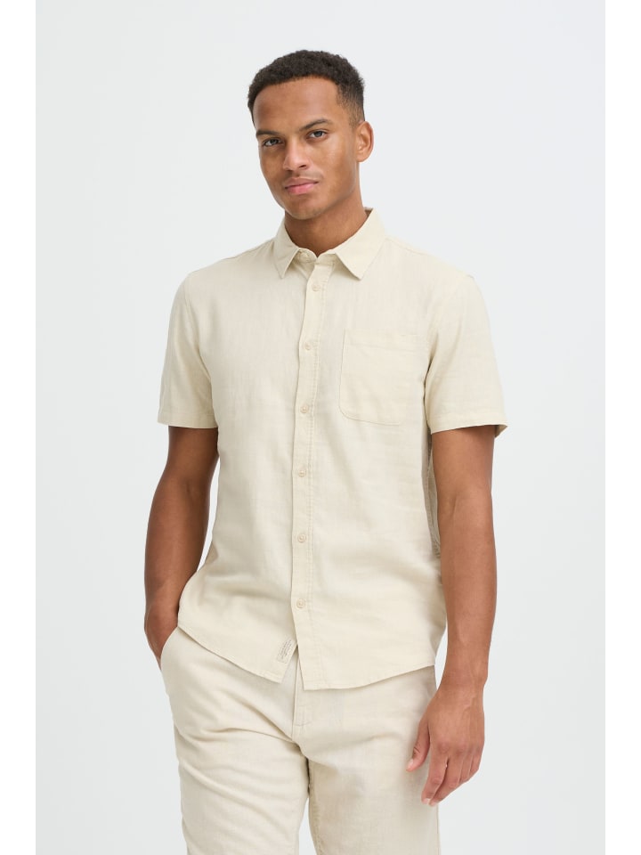 

BLEND Льняная рубашка BHMLins бежевого цвета