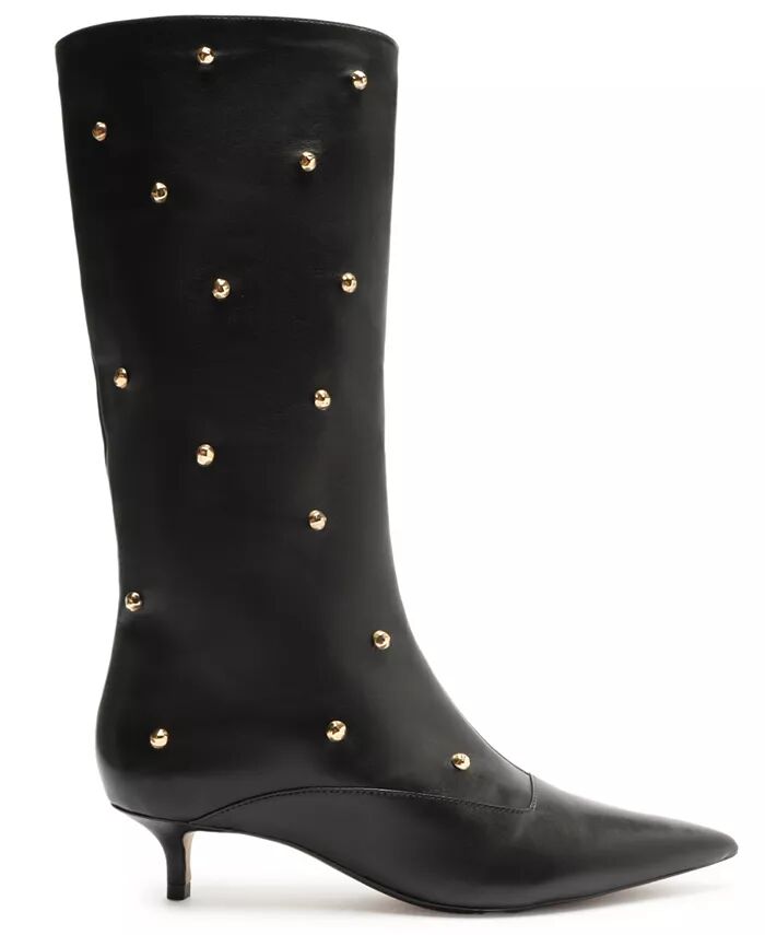 Женские сапоги The Campaign Low Stiletto из телячьей кожи Arezzo, черный — фото 2