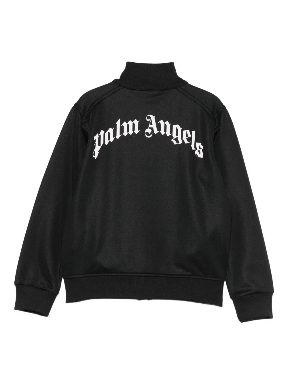 Толстовка на молнии с логотипом Palm Angels Kids, черный — фото 2