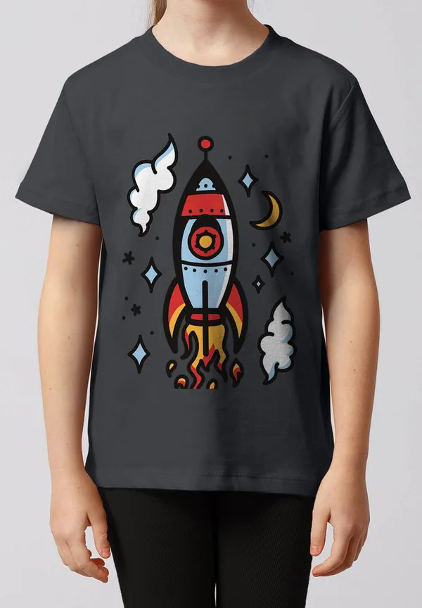 Футболка с иллюстрацией ракете Watapparel, Anthracite