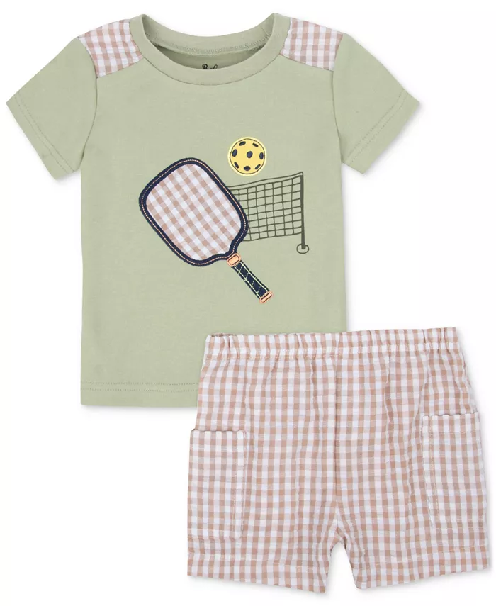 

Детский комплект для мальчиков: футболка и шорты Pickleball (2 предмета) Baby Essentials, зеленый