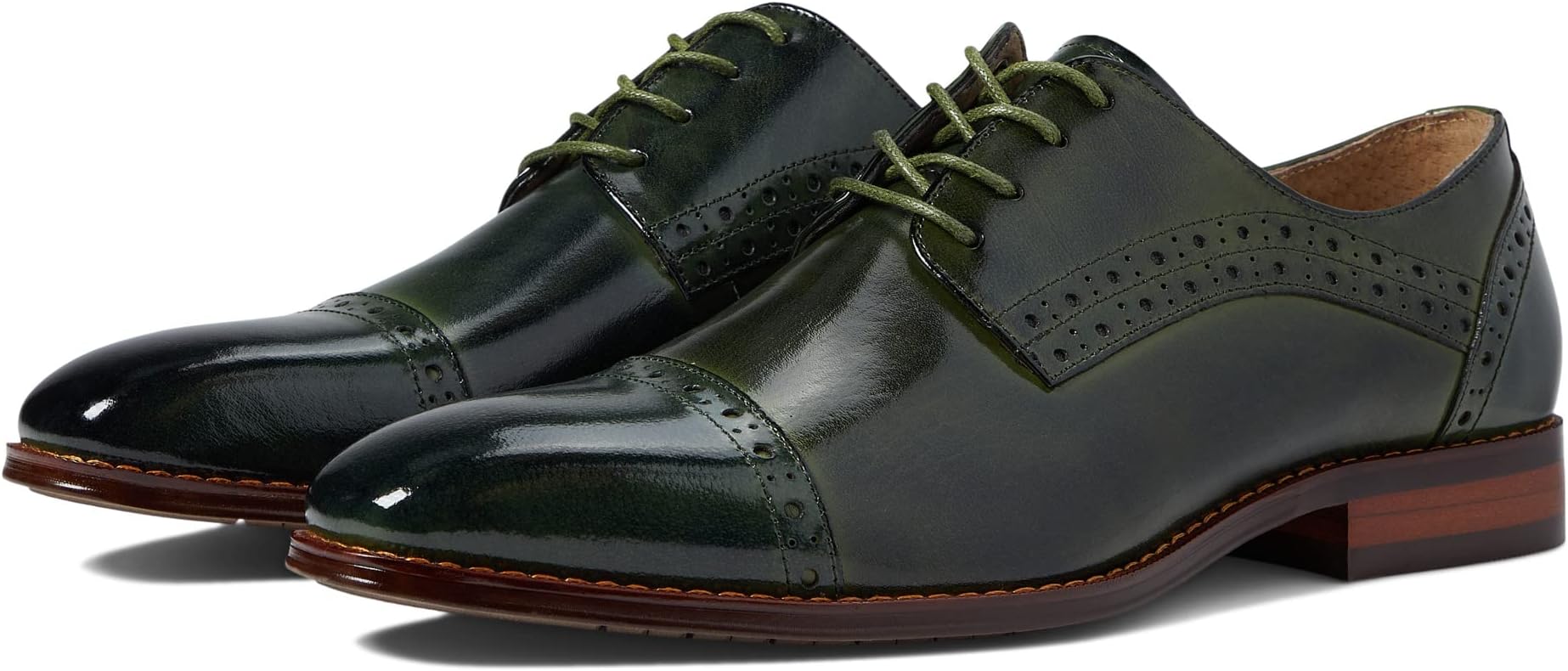 

Оксфорды Stacy Adams Garrett Cap Toe Oxford, цвет Olive