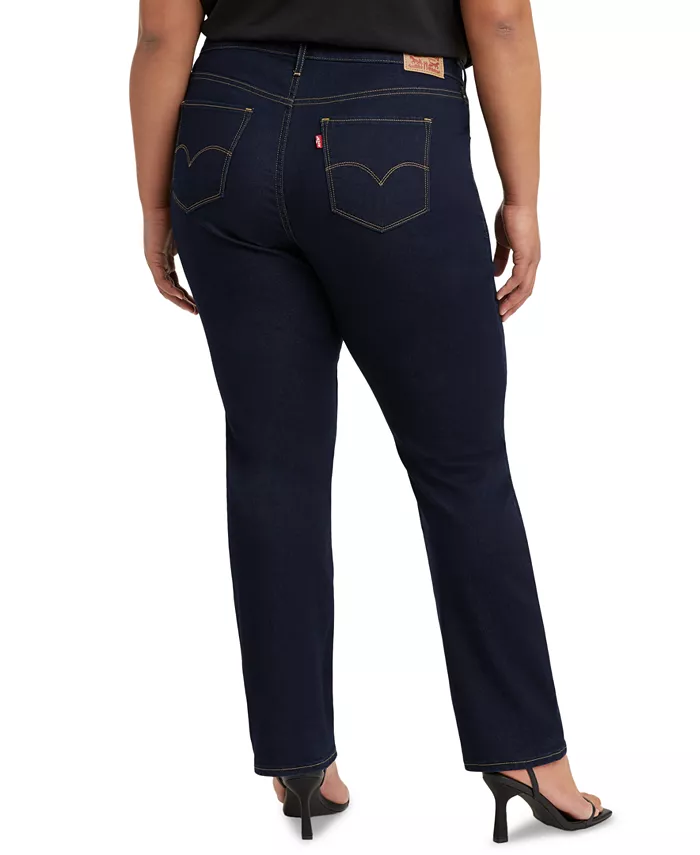 Модные джинсы прямого кроя с высокой посадкой 724 Plus Size Levi's, синий — фото 2