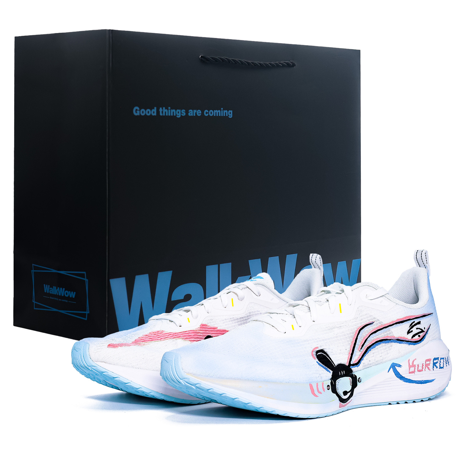 

Мужские повседневные кроссовки Wuyue для бега с противоскользящей подошвой, устойчивые к истиранию, дышащие, низкие LINING, синий белый