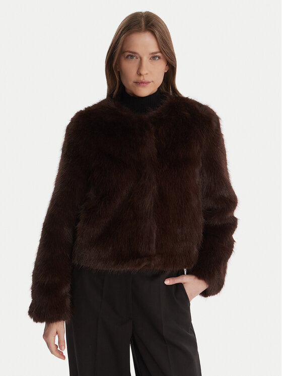 

Меховое пальто regular fit ACEC002933 Artigli, коричневый