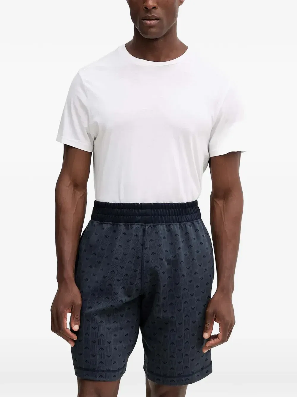 Пижамные шорты с логотипом EMPORIO ARMANI, синий