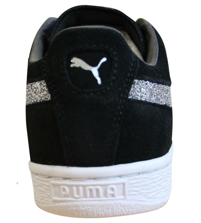 Мужские кроссовки Classic x Swarovski Silver Leather на шнуровке 366324 01 Puma, черный — фото 2
