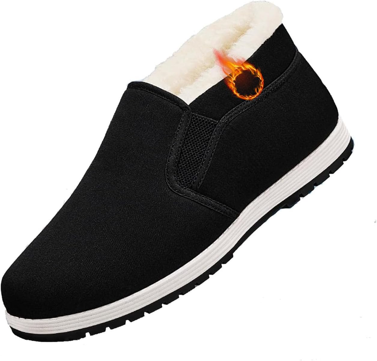 

Теплые ортопедические зимние мужские ботинки с термоэффектом и противоскользящей подошвой, легкие Noworfewer, черный