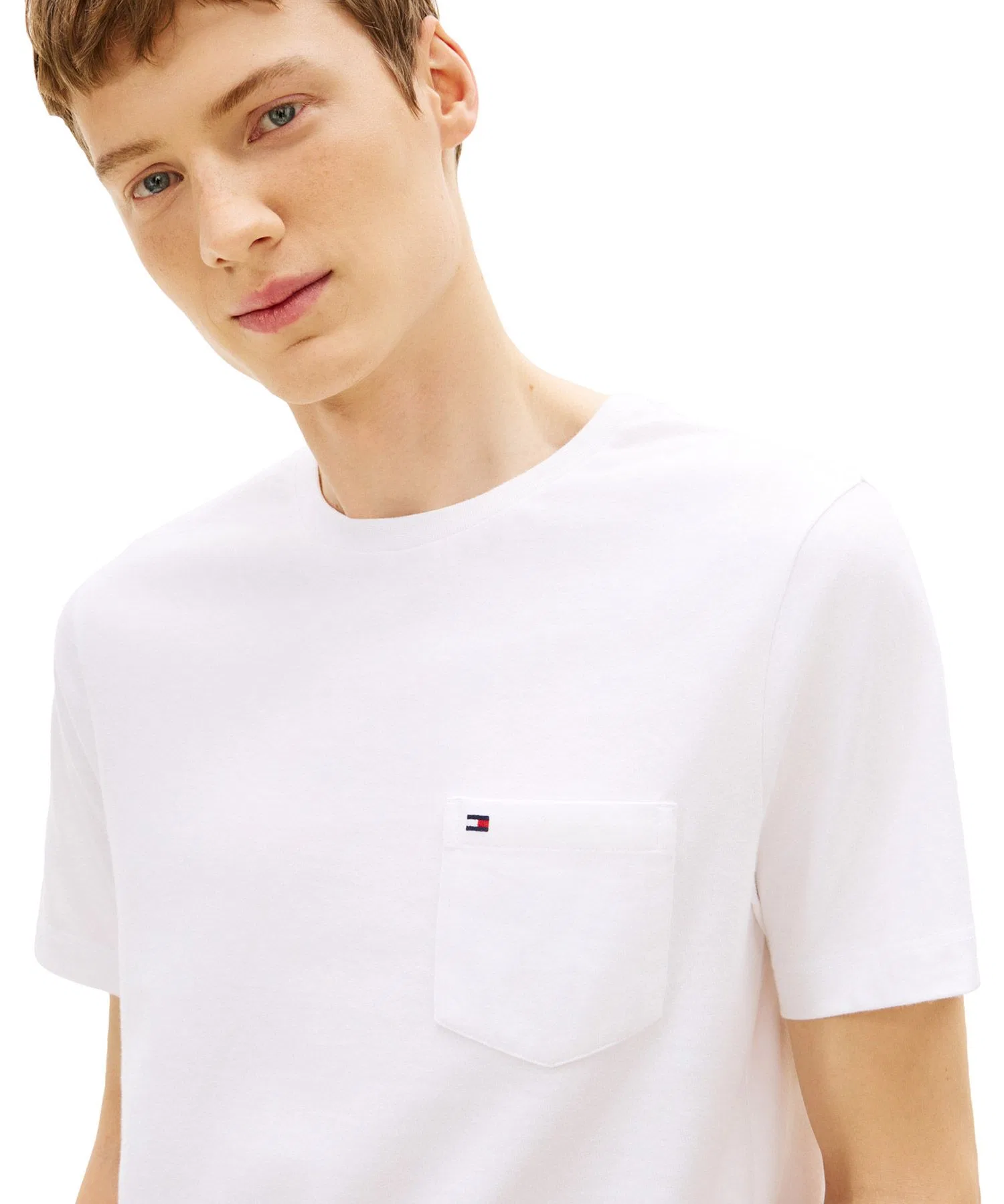 Мужская футболка TOMMY HILFIGER с коротким рукавом и карманом — фото 2