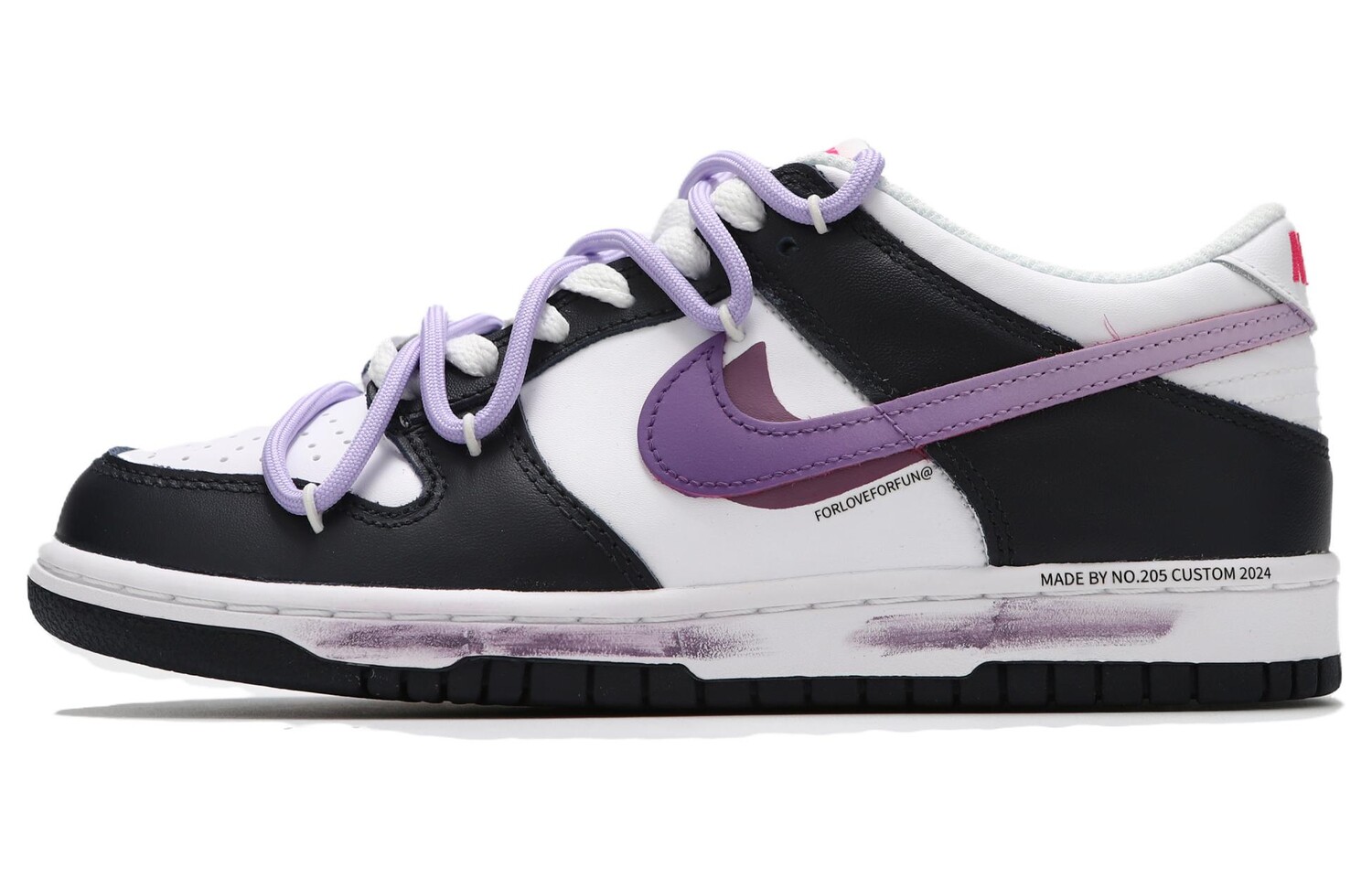 

Кроссовки Nike Dunk Skateboarding Shoes Women's Low-top Black/Purple, фиолетовый