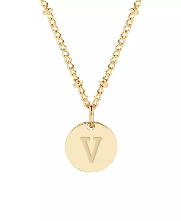 

Подвеска Madeline с инициалом, покрытая 14-каратным золотом Brook & York, gold-v