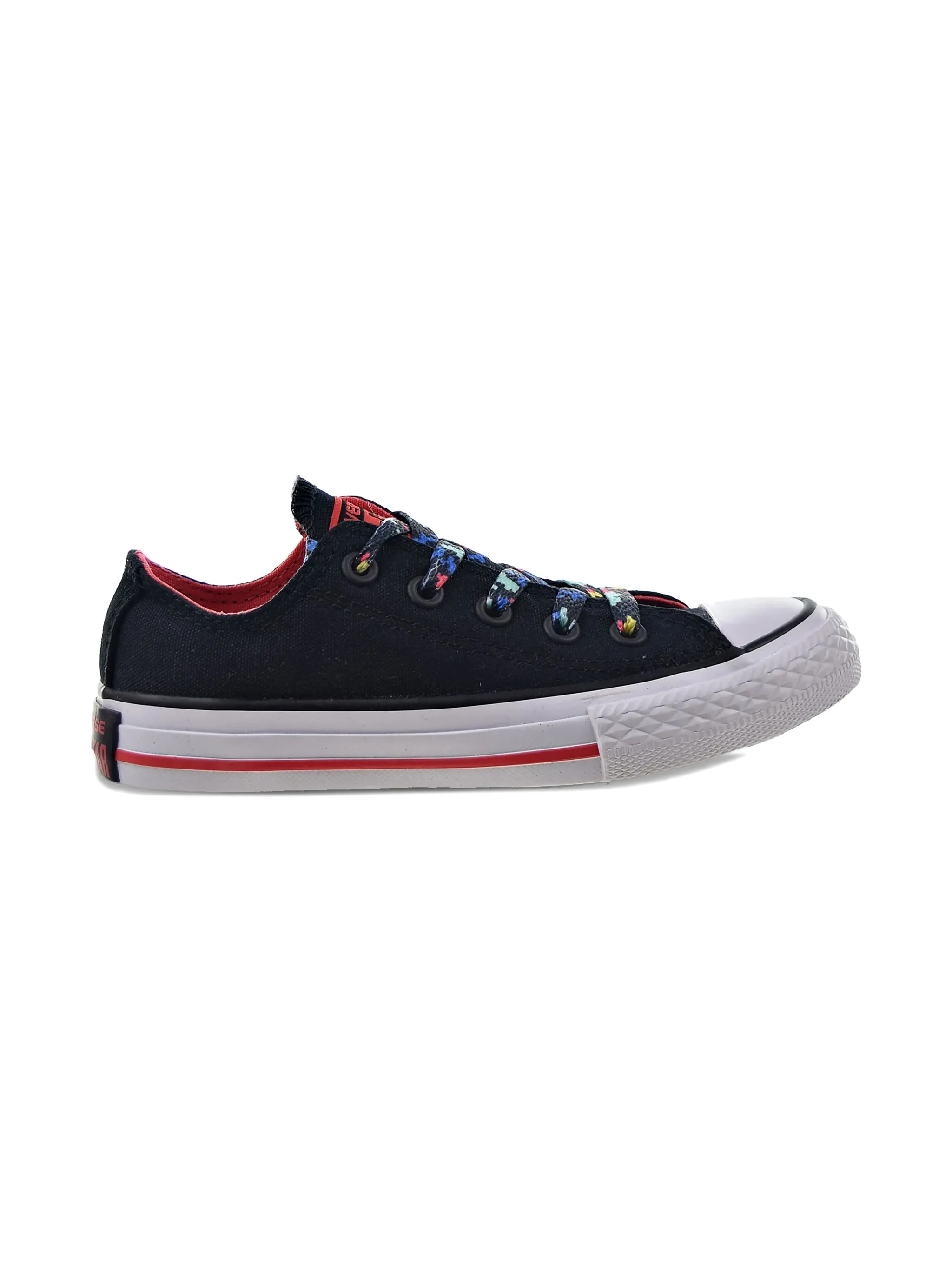 Кеды Chuck Taylor All Star Ox PS Black-Ultra Red-White Converse Kids, черный — фото 2