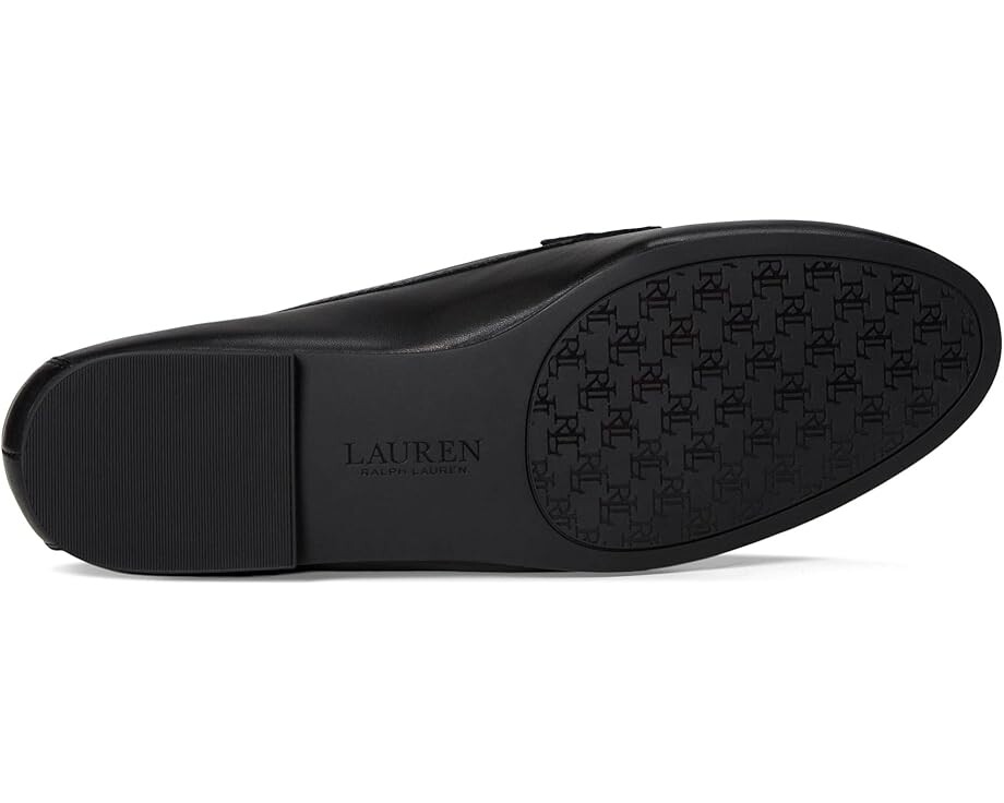 Туфли на плоской подошве Lauren Ralph Lauren Averi III Burnished Leather Loafer, черный — фото 3
