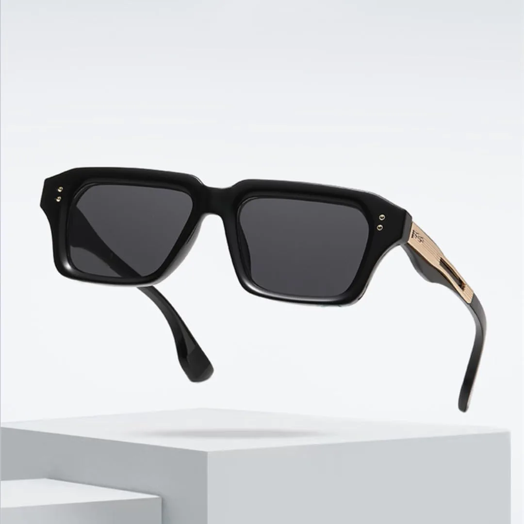 

Ретро-солнцезащитные очки для женщин и мужчин, градиентная защита от УФ-излучения UV400, модные прозрачные линзы, стильная оправа с заклепками TVTBBVV, Grey Grey