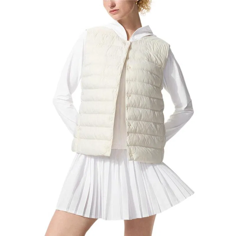 Жилет PUFFTECH UNIQLO женский с воротником-стойкой слоновая кость