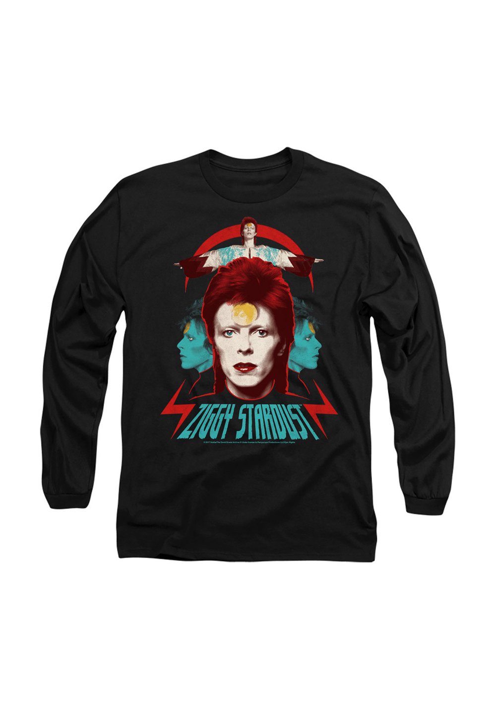

Топ с длинными рукавами DAVID BOWIE ZIGGY HEADS Cotton Soul, черный