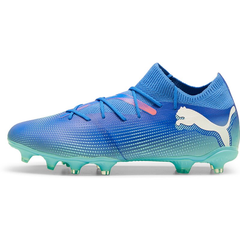 Футбольные бутсы для газона Future 7 Match FG/AG Puma, цвет bluemazing-puma white-electric peppermint — фото 4