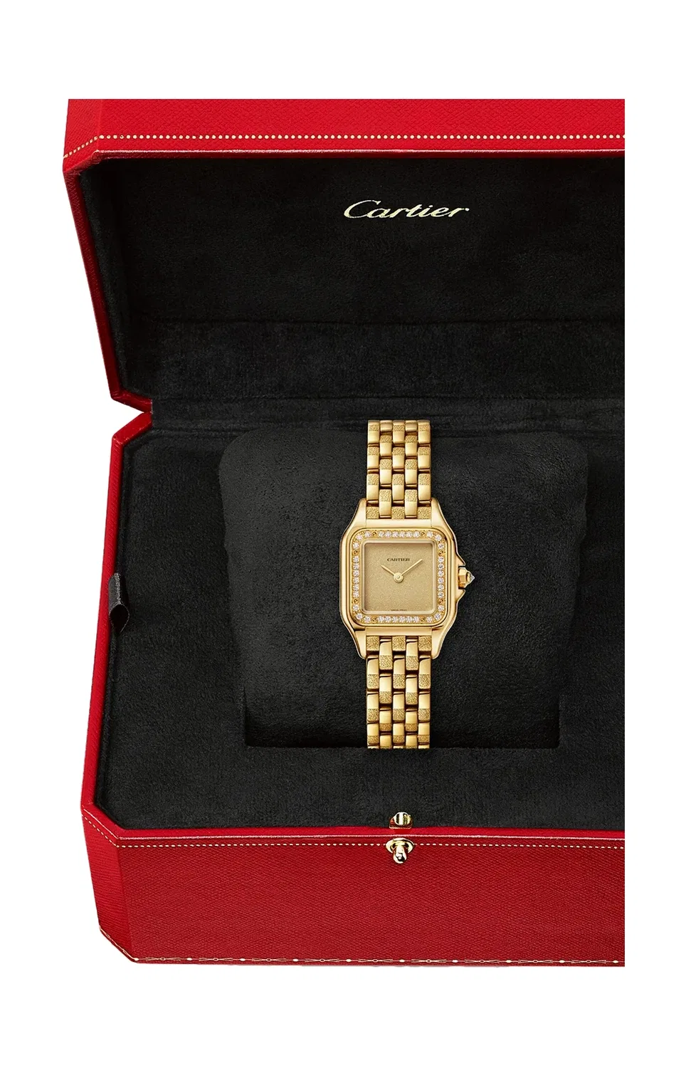 PANTHÈRE DE CARTIER МАЛАЯ МОДЕЛЬ, ЖЕЛТОЕ ЗОЛОТО, БРИЛЛИАНТЫ, КВАРЦ - WJPN0057, золотой — фото 3