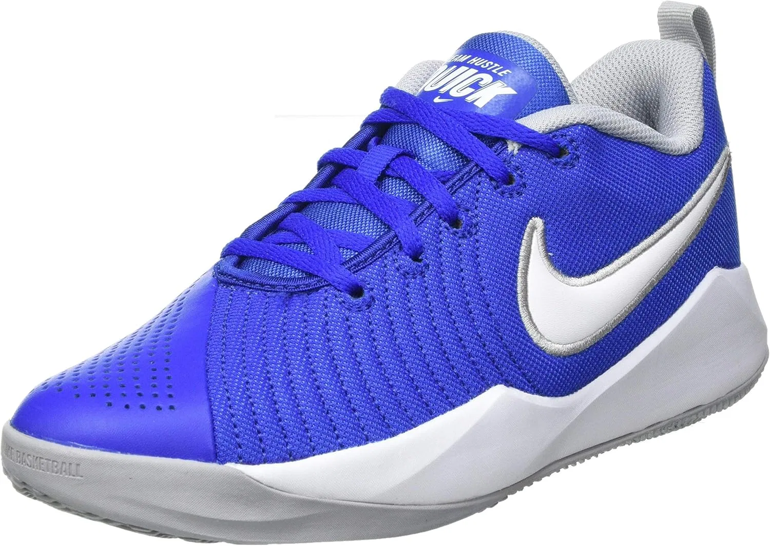 Детские баскетбольные кроссовки Nike Team Hustle Quick 2 (Gs) унисекс, Multicoloured Game Royal White Wolf Grey 400