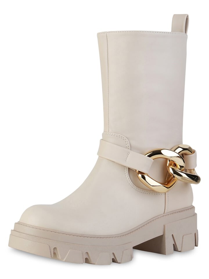 Ботильоны VAN HILL Plateau Boots Anna, бежевый
