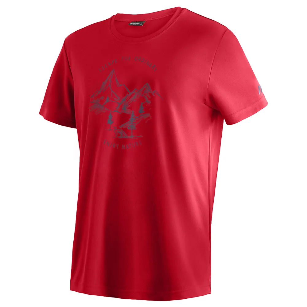 

Футболка с коротким рукавом Maier Sports Dieter Print, красный