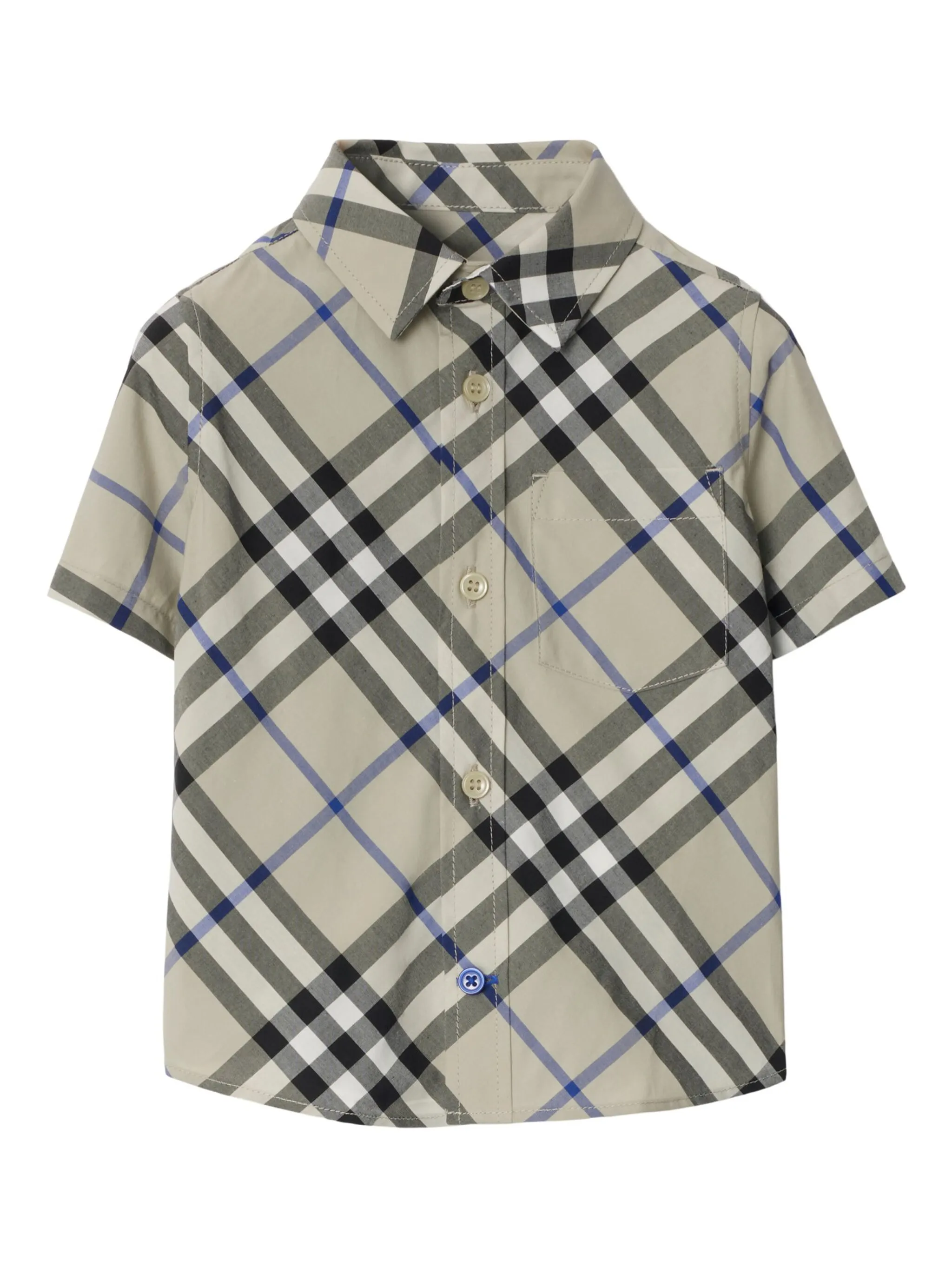 

Рубашка в клетку Burberry Kids, бежевый