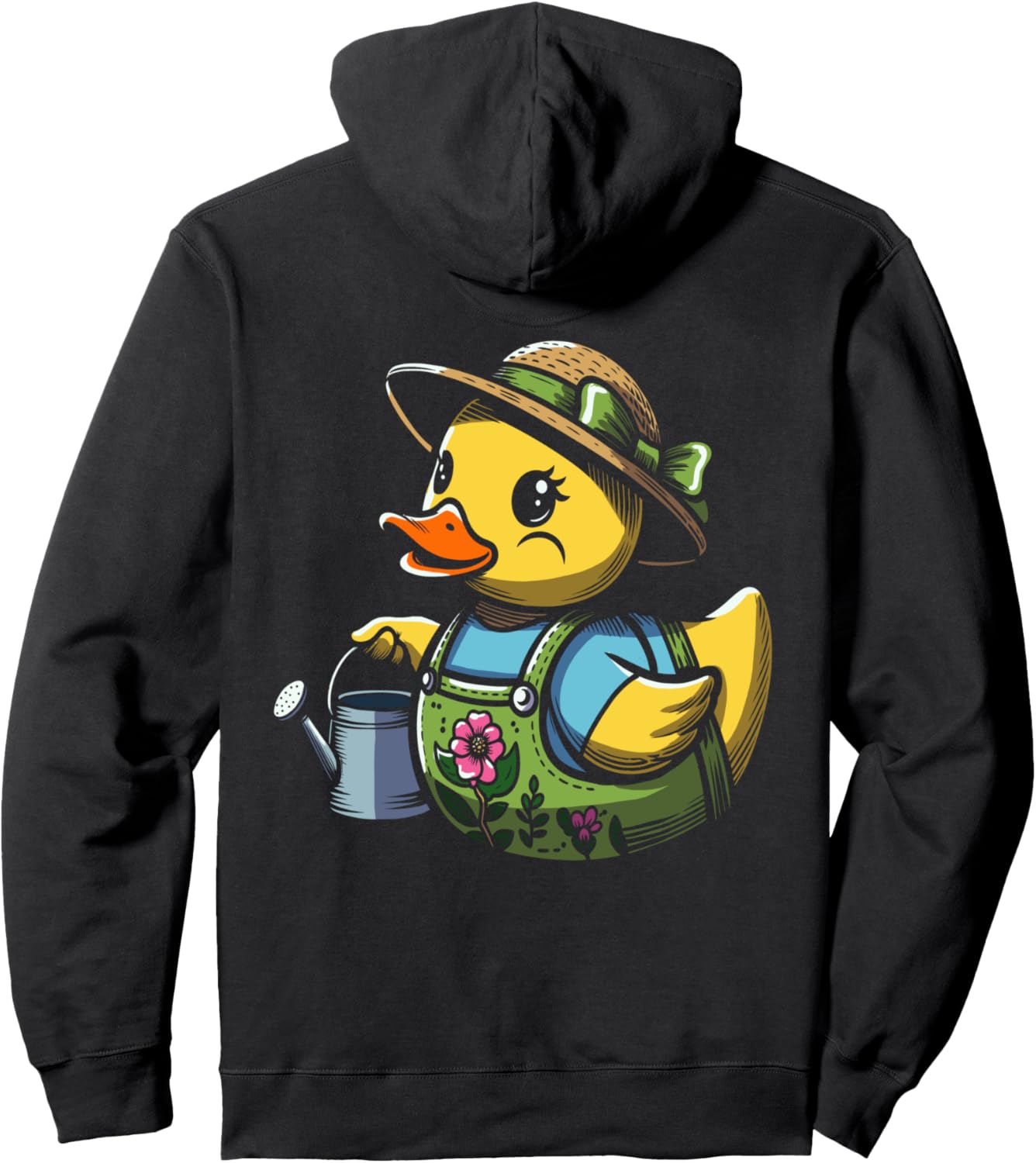 

Худи с изображением садовой резиновой уточки Garden Rubber Ducky Watering Plants Rubber Duck, черный