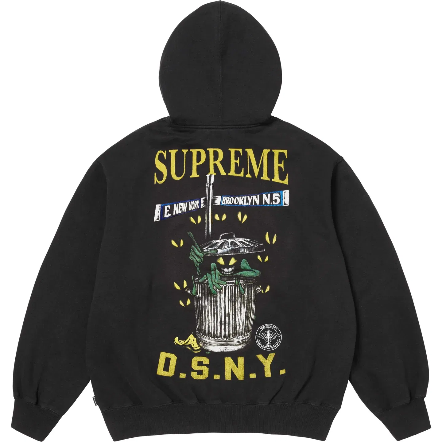 Толстовка на молнии с капюшоном DSNY, SS26 WEEK3, унисекс Supreme, Washed Marine Blue/Washed Navy — фото 3