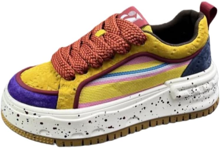 

Мужские повседневные кроссовки с толстой подошвой, с мягкой подошвой EVA, подходящие для всех сезонов Fusecottc, желтый