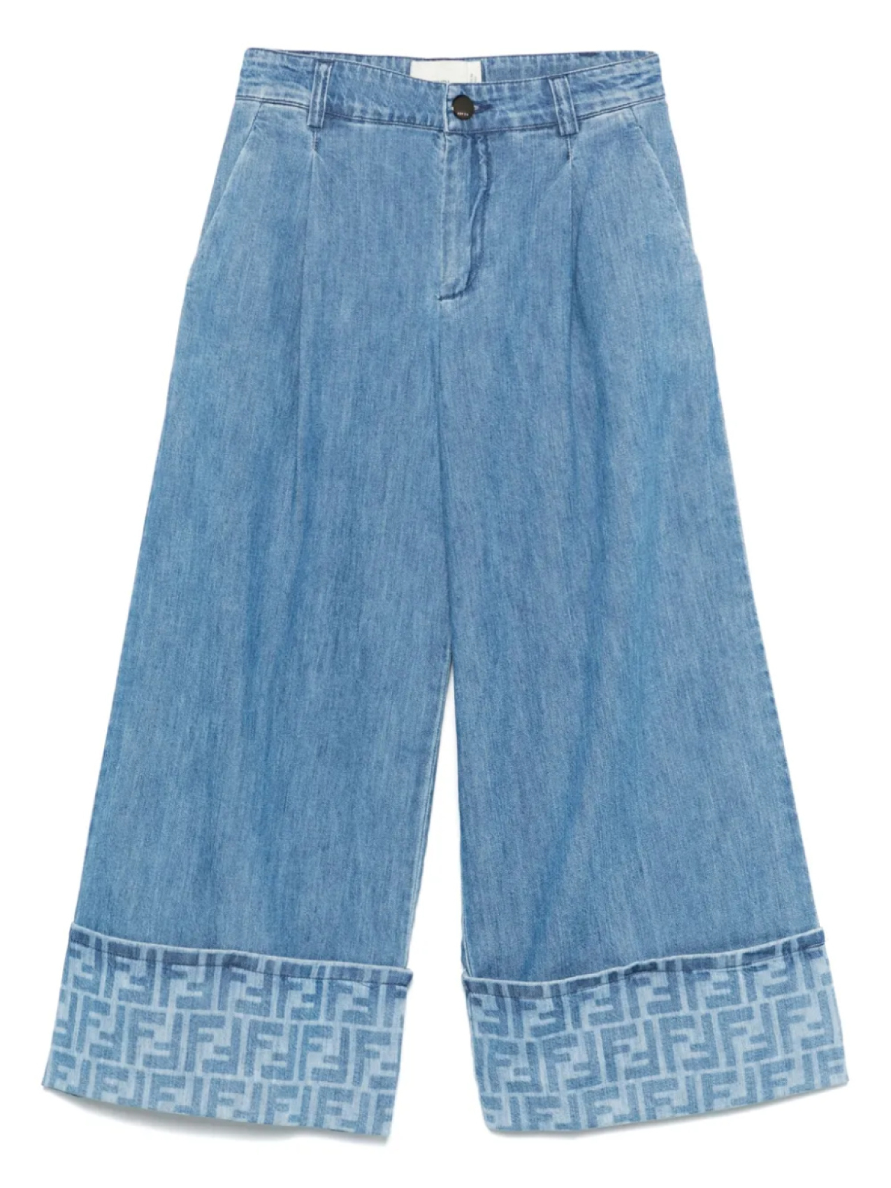 

Широкие джинсы Fendi Kids, синий