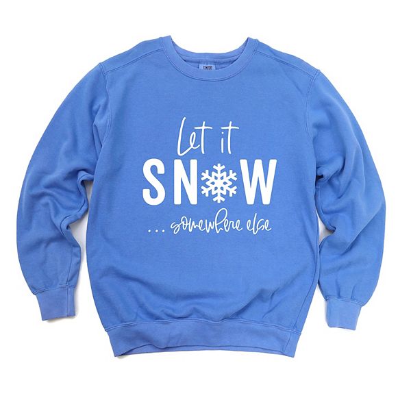 

Свитшот Let it snow somewhere else garment dyed Simply Sage Market, Flo Blue, Белый, Свитшот Let it snow somewhere else garment dyed Simply Sage Market, Flo Blue