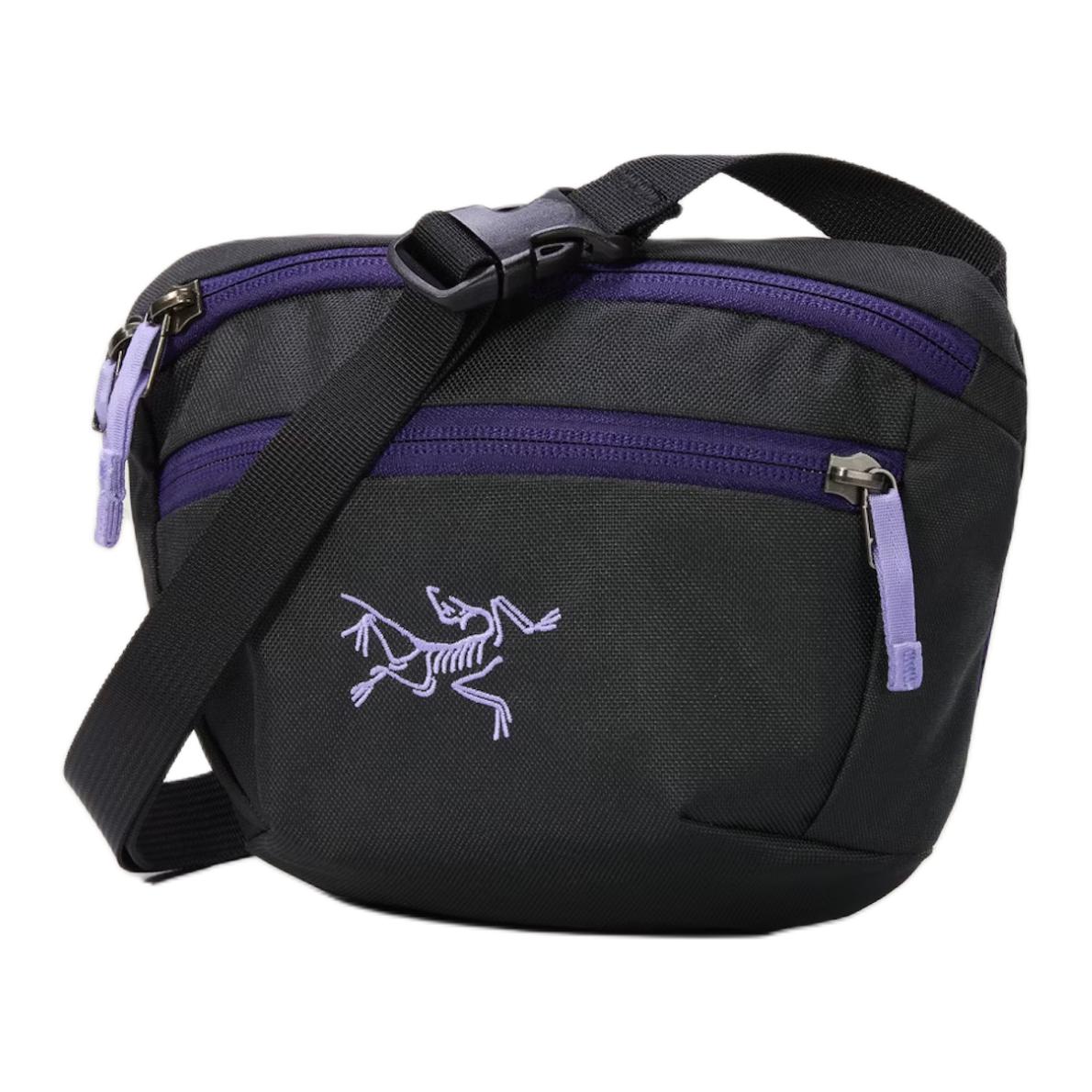 

Arcteryx Мужская поясная сумка через плечо 1.5 литра полиэстер черно-фиолетовая унисекс, Black & Purple