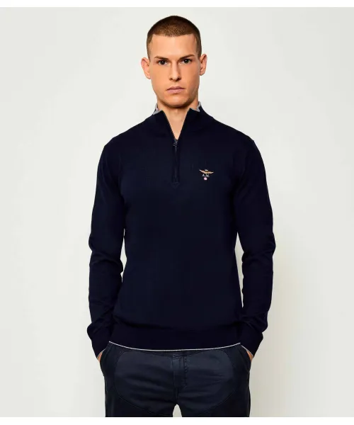 

Шерстяной свитер Regular fit Aeronautica Militare, синий