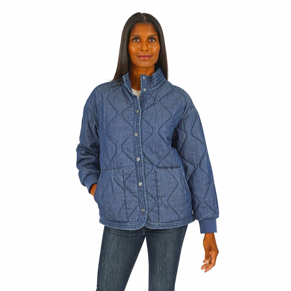 

Женская стеганая джинсовая куртка Fleet Street, цвет Denim