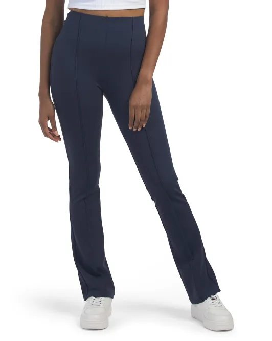 

Брюки-клеш Formatic Scuba Upper East Side с защипами Yogalicious, цвет Peacoat
